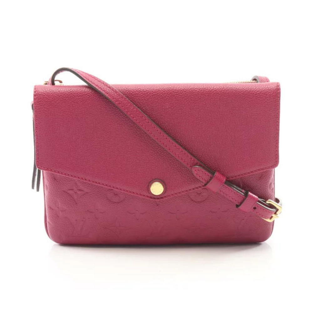 Louis Vuitton Twice Shoulder Bag Leather Monogram Empreinte Purple Grape